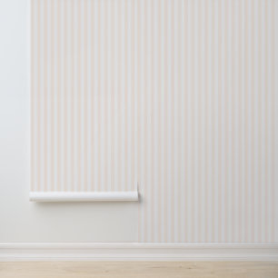 Lichtroze/wit gestreept behang