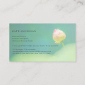 © Lichtroze wit Lotus Bloemgroen Visitekaartje (Achterkant)