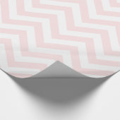 Lichtroze Wit XL Chevron ZigZag Patroon Cadeaupapier (Hoek)