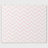 Lichtroze Wit XL Chevron ZigZag Patroon Cadeaupapier (Vlak)