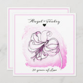 Lichtroze & Witte Lelie 30e trouwdag (Voorkant / Achterkant)