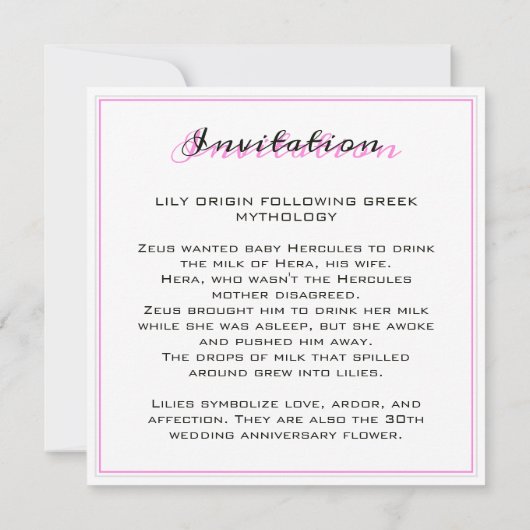 Lichtroze & Witte Lelie 30e trouwdag (Achterkant)