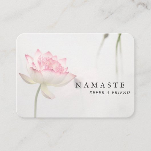Lichtroze witte Lotus Holistische Gezondheidsverwi Visitekaartje (Voorkant)