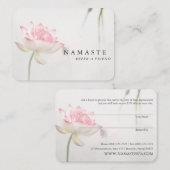 Lichtroze witte Lotus Holistische Gezondheidsverwi Visitekaartje (Voorkant / Achterkant)