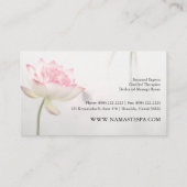 Lichtroze-witte lotusbloem © visitekaartje (Achterkant)