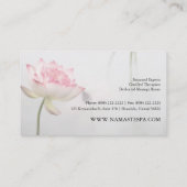 Lichtroze-witte lotusbloem © visitekaartje (Achterkant)