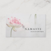 Lichtroze-witte lotusbloem © visitekaartje (Voorkant)