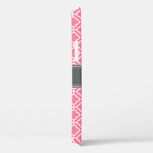 Lichtroze witte Marokkaanse zwarte grijze monogram Case-Mate iPhone Case (Achterkant / Rechts)