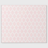 Lichtroze witte XL Marokkaanse Quatrefoil #4 Cadeaupapier (Vlak)