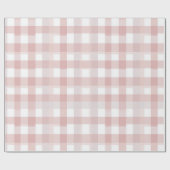 Lichtroze Witte Zachte Gingham Blush Plaid Patroon Cadeaupapier (Vlak)