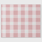 Lichtroze Witte Zachte Gingham Blush Plaid Patroon Cadeaupapier (Vlak)