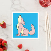 Lichtroze Wolf Pup Howling Servet (Insitu)