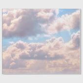 Lichtroze wolken in een blauwe lucht cadeaupapier (Vlak)