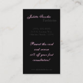 Lichtroze Zebra Print Pattern Visitekaartje (Achterkant)