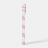 Lichtroze zebrapatroon iPhone 15 case (Rechterkant)