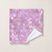 Lichtroze Zeemeerminprint Bad Handdoek (Wasdoekje)