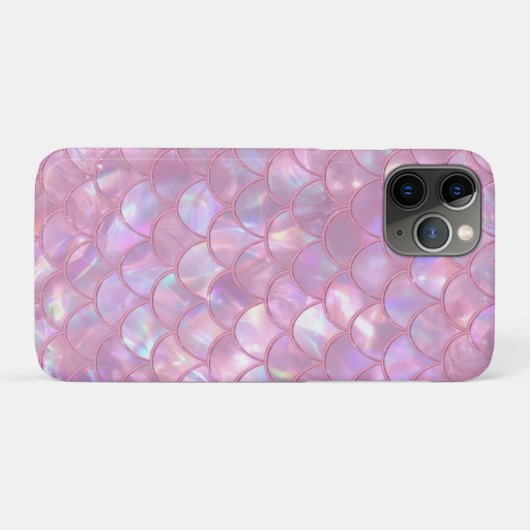 Lichtroze Zeemeerminprint Case-Mate iPhone Case (Achterkant (horizontaal))