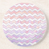 Lichtroze Zig Zag Patroon Zandsteen Onderzetter (Voorkant)