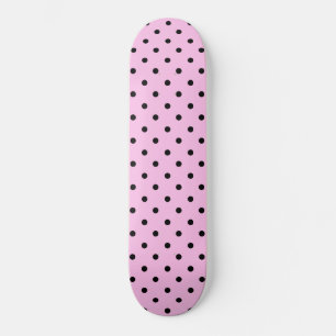 Lichtroze & Zwarte Stippen Skateboard