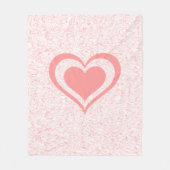 lichtroze zwijn met heetblaasje fleece deken (Voorkant)