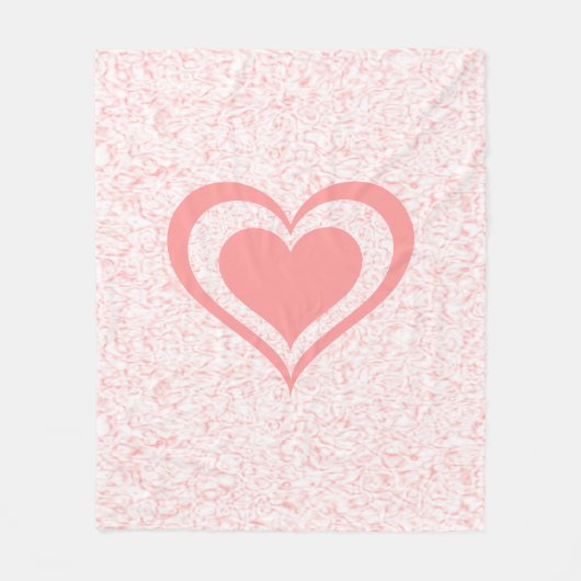 lichtroze zwijn met heetblaasje fleece deken (Voorkant)