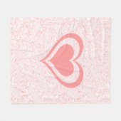 lichtroze zwijn met heetblaasje fleece deken (Voorkant (Horizontaal))