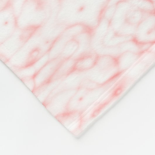 lichtroze zwijn met heetblaasje fleece deken (Hoek)