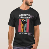 LICHTS CAMERA ACTION funny T-shirt (Voorkant)