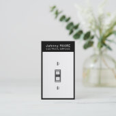 Lichtschakelaar voor elektriciediensten visitekaartje (Staand voorkant)