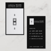 Lichtschakelaar voor elektriciediensten visitekaartje (Voorkant / Achterkant)