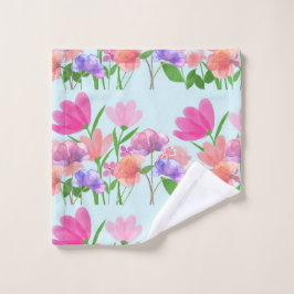 lichtschakelaarafdekking met bloempatroon bad handdoek