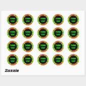 Lichtshow Fractale Kunst Bedankt Ronde Sticker (Vel)