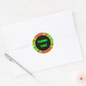 Lichtshow Fractale Kunst Bedankt Ronde Sticker (Envelop)