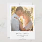  lichtsignaal Groene legante foto bruiloft Kaart (Achterkant)