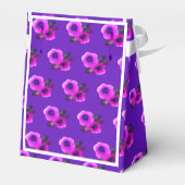 lichtsima Paarse bloemenpatroon Birthday Gift/ Bedankdoosjes (Achterkant)