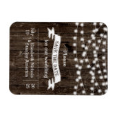 Lichtslinger hout zomer bruiloft Save the Date Magneet (Horizontaal)