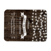 Lichtslinger houten zomer bruiloft Save the Date Magneet (Horizontaal)