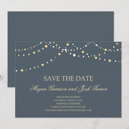 Lichtslinger Save the Date Kaart (Voorkant / Achterkant)