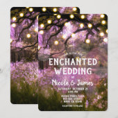 Lichtslingers Bos Bruiloft Rustieke Lente Sfeer Kaart (Voorkant / Achterkant)