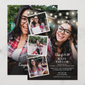 Lichtslingers fotocollage afstudeerfeest kaart (Voorkant / Achterkant)