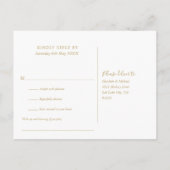 Lichtslingers Groen En Goud Liedverzoek RSVP Uitnodiging Briefkaart (Achterkant)