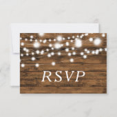 Lichtslingers Hout en Kant RSVP Kaart (Voorkant)