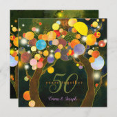 Lichtslingers Liefdesbomen 50ste trouwdag Kaart (Voorkant / Achterkant)