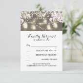 lichtslingers metson jampotjes bruiloft RSVP kaart (Staand voorkant)