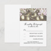 lichtslingers metson jampotjes bruiloft RSVP kaart (Voorkant / Achterkant)