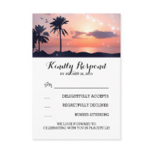 lichtslingers palmbruiloft zonsondergang trouw RSV