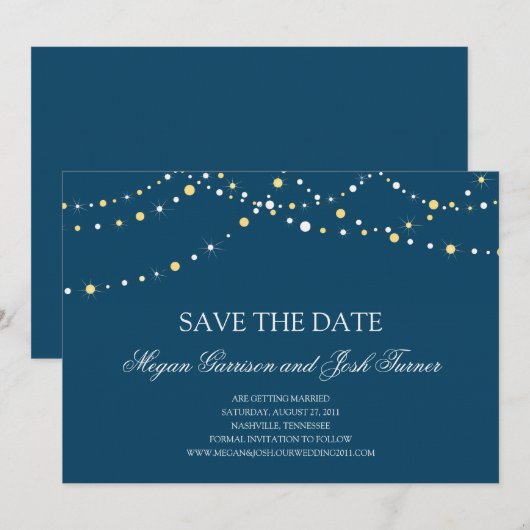 Lichtslingers Save the Date (Voorkant / Achterkant)