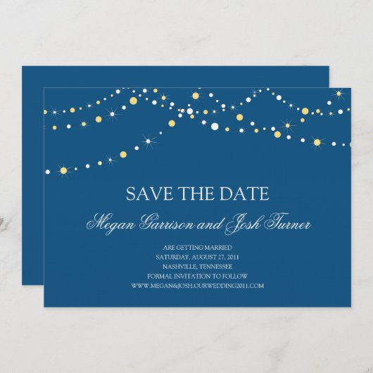 Lichtslingers Save the Date (Voorkant / Achterkant)