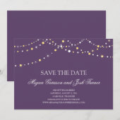 Lichtslingers Save the Date Kaart (Voorkant / Achterkant)