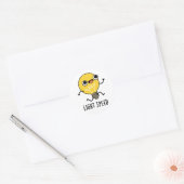 Lichtsnelheid Funny Running Bulb Pun Ronde Sticker (Envelop)